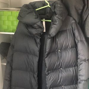 Lululemon Cloudscape Wrap Coat. calf length coat.